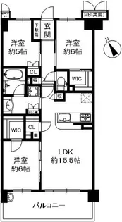 奈良県橿原市久米町【マンション】の間取り