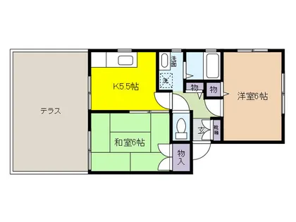 ディアス岡本【1階】の間取り
