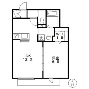 大阪府柏原市大県3丁目【アパート】の間取り