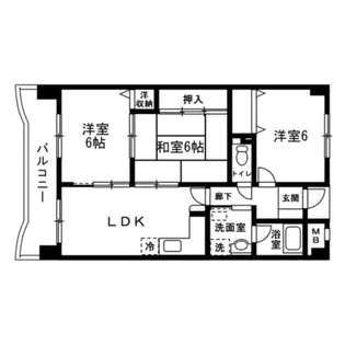 グランデーミFY【6階】の間取り