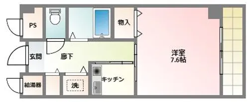 ウエストビラITO【705号室】の間取り