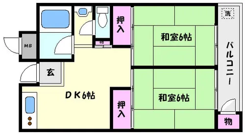 兵庫県神戸市灘区大和町3丁目【マンション】の間取り