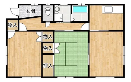 福岡県柳川市下宮永町【一戸建】の間取り