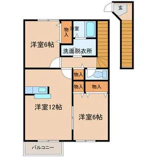 オレンジタウン C棟【202号室】の間取り