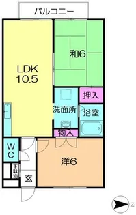 2LDKの間取り画像