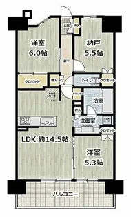 京都府宇治市六地蔵奈良町【マンション】の間取り