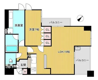 兵庫県神戸市中央区二宮町3丁目【マンション】の間取り