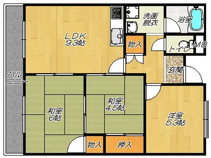 サンヴェール萱島【2階】の間取り