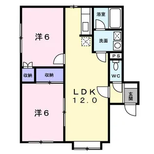 プラドール遠藤【1階】の間取り