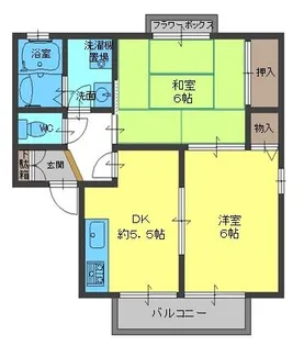 セジュール佐光【1階】の間取り