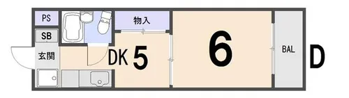 京都府京都市右京区太秦宮ノ前町【マンション】の間取り