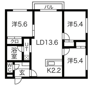 プレミア山の手【3階】の間取り