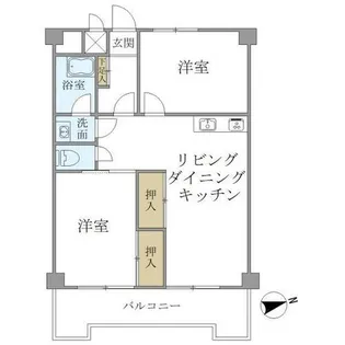 アクエルド長岡京【1階】の間取り