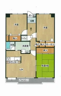 兵庫県三田市狭間が丘5丁目【マンション】の間取り