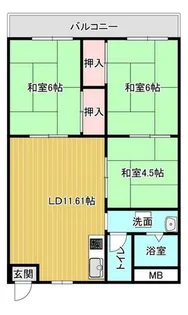 柏木ハイホーム【303号室】の間取り