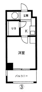 プリンセス駅西【203号室】の間取り