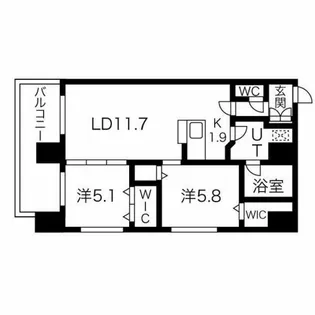 MODENA円山【10階】の間取り