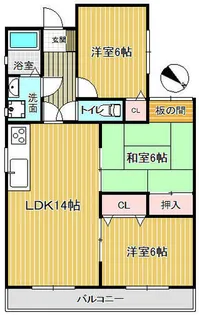 ダイナコート鷹の巣【5階】の間取り