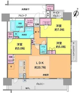 ローレルコート一宮本町1104【11階】の間取り