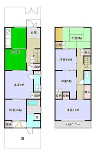 愛知県名古屋市中村区森末町2丁目【一戸建】の間取り