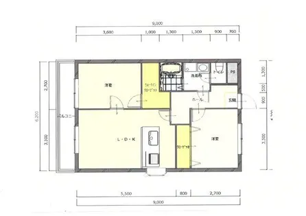プレアール徳力【402号室】の間取り