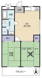 シャトー樋之池【2階】の間取り