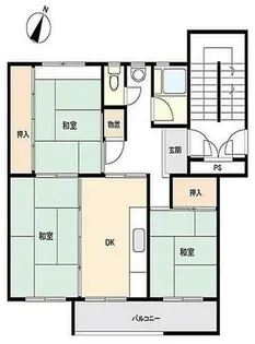 中央台団地217号【5階】の間取り