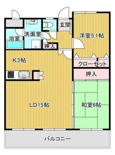 コアマンションパークシティ【1012号室】の間取り
