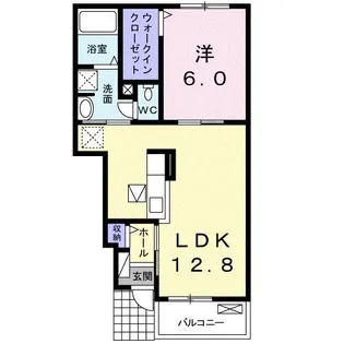 ブリアール白池Ⅰ【102号室】の間取り