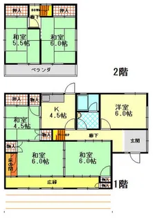 兵庫県加西市網引町【一戸建】の間取り