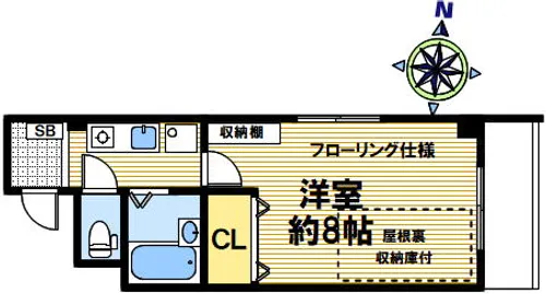 ビバリーヒルズ八雲【302号室】の間取り