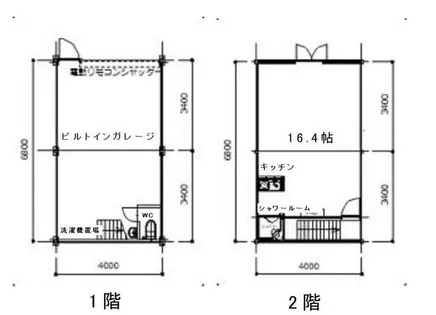 大阪府守口市滝井西町1丁目【テラスハウス】の間取り