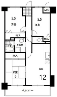 グランシャリオンゆけむり坂【503号室】の間取り