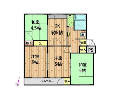 兵庫県神戸市東灘区渦森台2丁目【マンション】の間取り