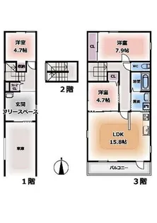 Casa Campana(カーサカンパーナ)【1階】の間取り