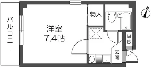 アマーレ北野【201号室】の間取り