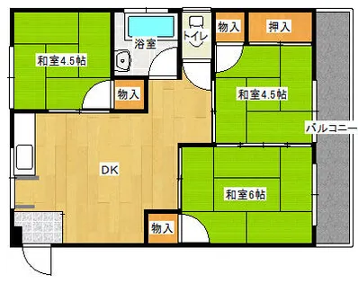 福岡県北九州市小倉北区三郎丸3丁目【マンション】の間取り