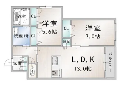 シャーメゾン烏丸五条【1階】の間取り