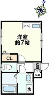 SRコート六甲【102号室】の間取り