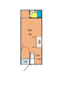 大阪府豊中市豊南町西1丁目【テラスハウス】の間取り