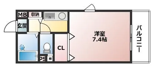 エクシード園田Ⅱ【313号室】の間取り
