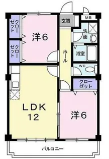 ミローズコート【4階】の間取り