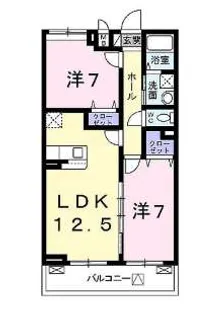 京都府京都市伏見区久我石原町【アパート】の間取り