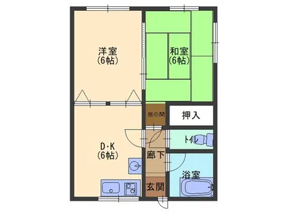 大阪府八尾市末広町4丁目【テラスハウス】の間取り