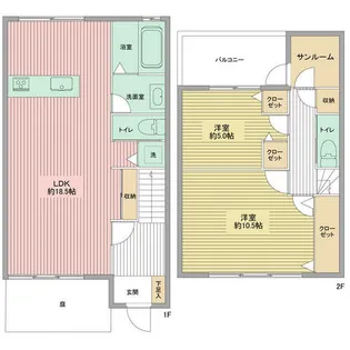 兵庫県神戸市東灘区住吉南町2丁目【一戸建】の間取り