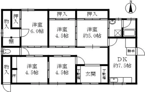 奈良県奈良市京終地方東側町【一戸建】の間取り