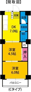 OS・SKY第一不二ビル【5階】の間取り