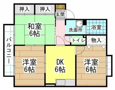 セジュールK A棟【201号室】の間取り