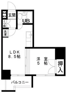 朝日プラザ天神【3階】の間取り