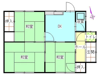 愛知県小牧市藤島町梵天【一戸建】の間取り